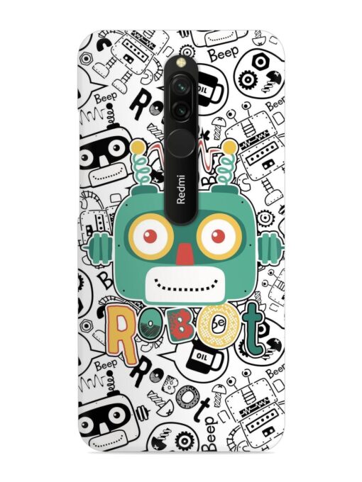 Robot Modern Seamless Pattern Snap Case for Xiaomi Redmi 8