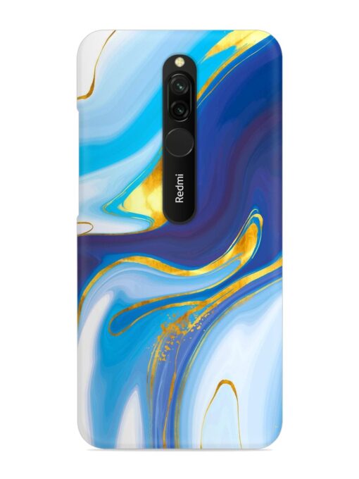 Watercolor Background With Golden Foil Snap Case for Xiaomi Redmi 8 Zapvi