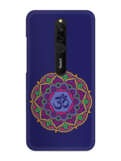 Om Mandala Art Blue Snap Case for Xiaomi Redmi 8