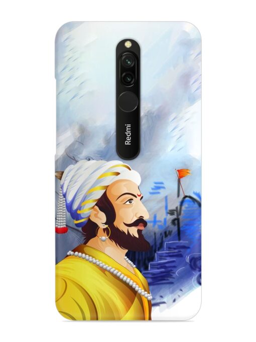 Shivaji Maharaj Color Paint Art Snap Case for Xiaomi Redmi 8