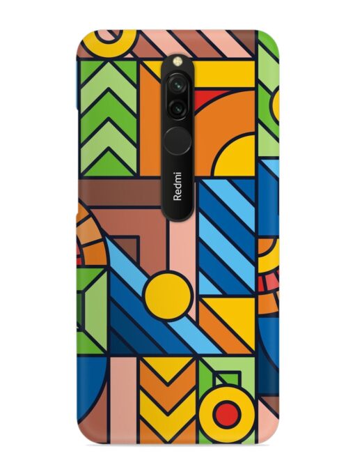 Colorful Geometric Snap Case for Xiaomi Redmi 8 Zapvi