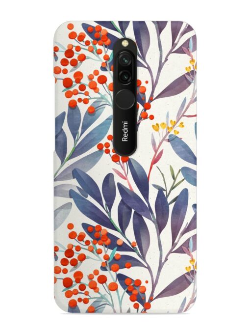 Seamless Floral Pattern Snap Case for Xiaomi Redmi 8