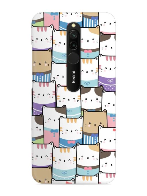 Cute Adorable Cat Snap Case for Xiaomi Redmi 8