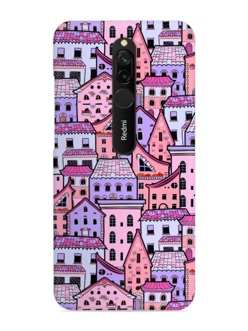 Seamless Pattern Houses Snap Case for Xiaomi Redmi 8 Zapvi