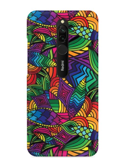 Abstract Multicolor Seamless Snap Case for Xiaomi Redmi 8 Zapvi