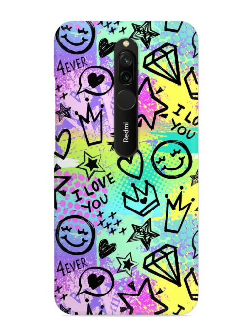 Bright Seamless Pattern Snap Case for Xiaomi Redmi 8 Zapvi