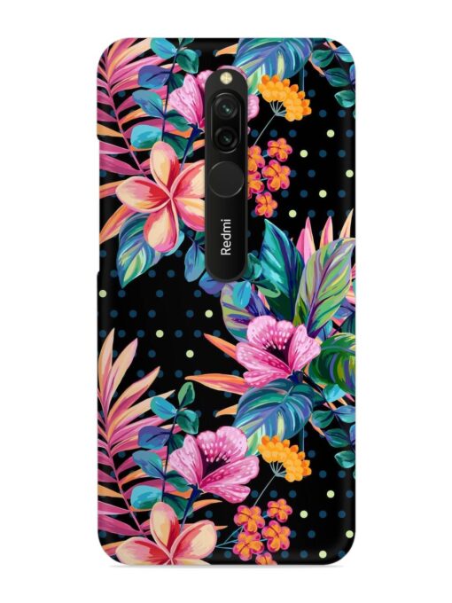 Seamless Floral Pattern Snap Case for Xiaomi Redmi 8