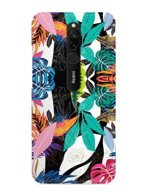 Floral Pattern Bright Snap Case for Xiaomi Redmi 8