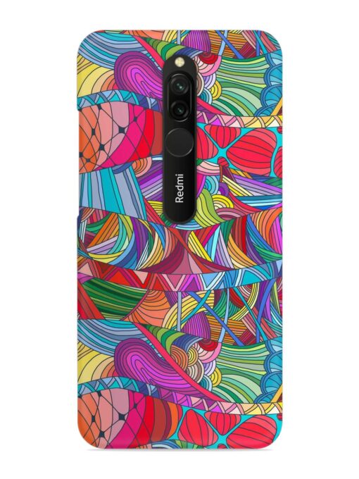 Seamless Patterns Hand Drawn Snap Case for Xiaomi Redmi 8 Zapvi