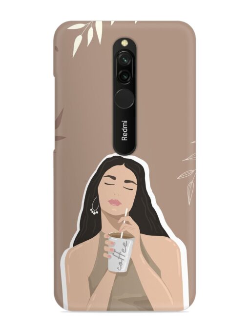 Girl With Coffee Snap Case for Xiaomi Redmi 8