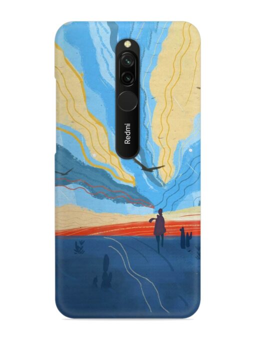 Minimal Abstract Landscape Snap Case for Xiaomi Redmi 8