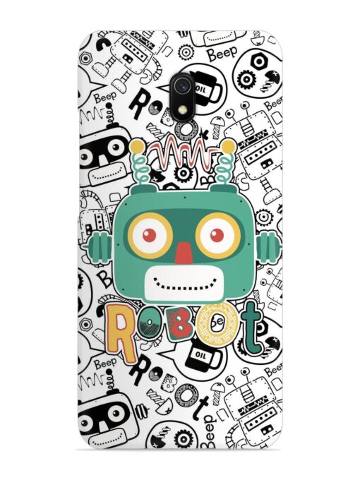 Robot Modern Seamless Pattern Snap Case for Xiaomi Redmi 8A Zapvi