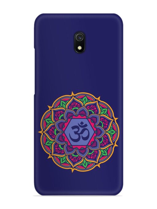 Om Mandala Art Blue Snap Case for Xiaomi Redmi 8A Zapvi