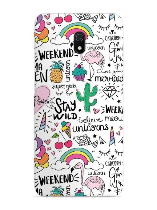 Unicorn Ice Cream Snap Case for Xiaomi Redmi 8A Zapvi