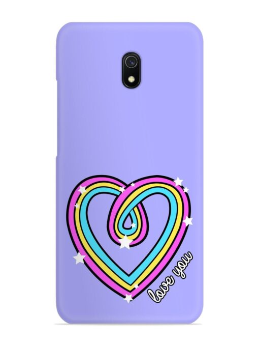 Colorful Rainbow Heart Snap Case for Xiaomi Redmi 8A Zapvi