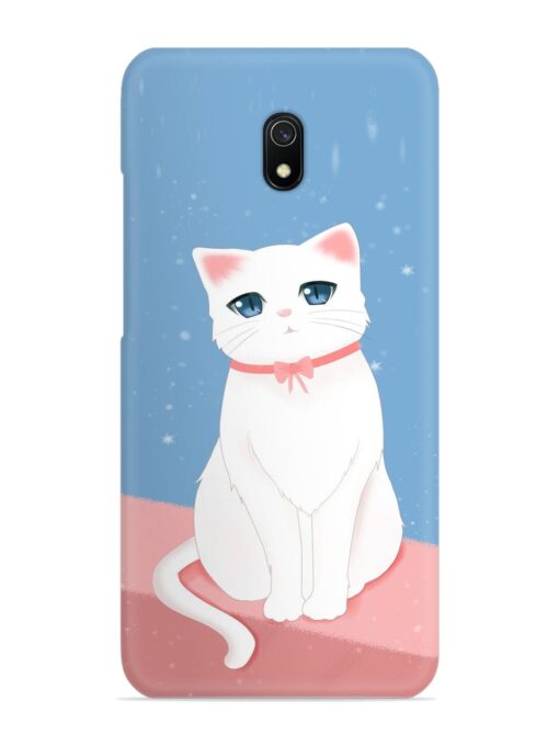 Cute White Cat Snap Case for Xiaomi Redmi 8A Zapvi