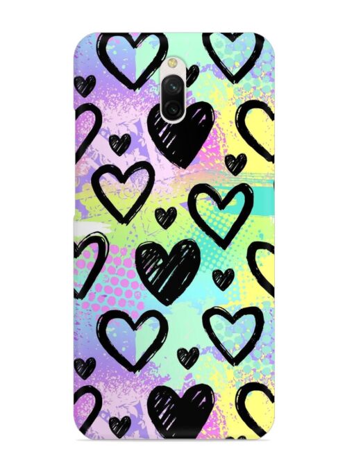 Bright Pattern Hearts Snap Case for Xiaomi Redmi 8A Dual