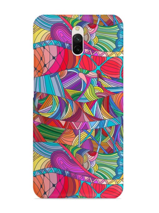 Seamless Patterns Hand Drawn Snap Case for Xiaomi Redmi 8A Dual