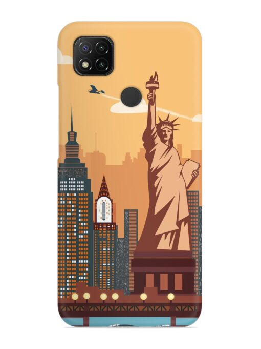 New York Statue Of Liberty Architectural Scenery Snap Case for Xiaomi Redmi 9 Zapvi