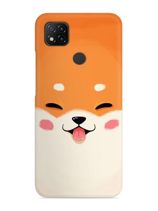 Cute Dog Face Vector Snap Case for Xiaomi Redmi 9 Zapvi