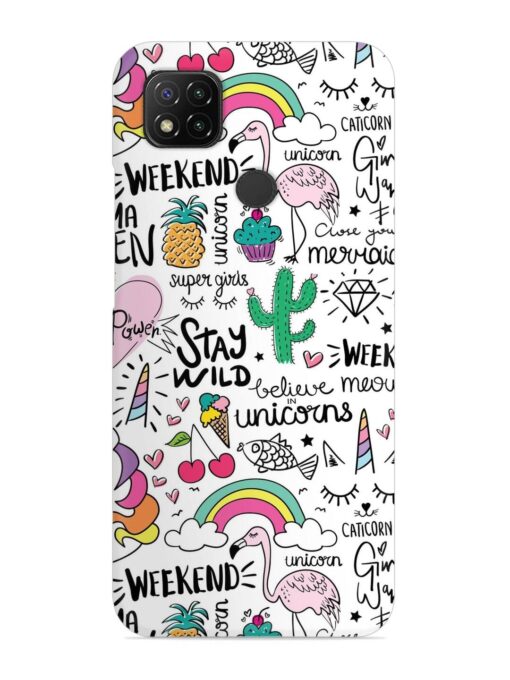 Unicorn Ice Cream Snap Case for Xiaomi Redmi 9