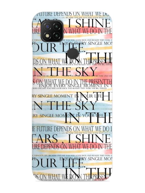 Seamless Slogans Pattern Snap Case for Xiaomi Redmi 9