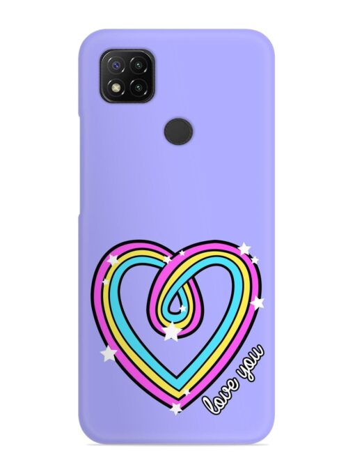 Colorful Rainbow Heart Snap Case for Xiaomi Redmi 9