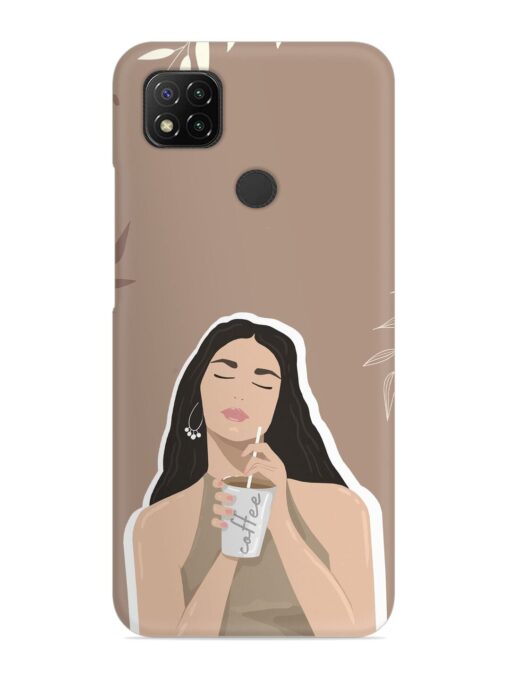 Girl With Coffee Snap Case for Xiaomi Redmi 9