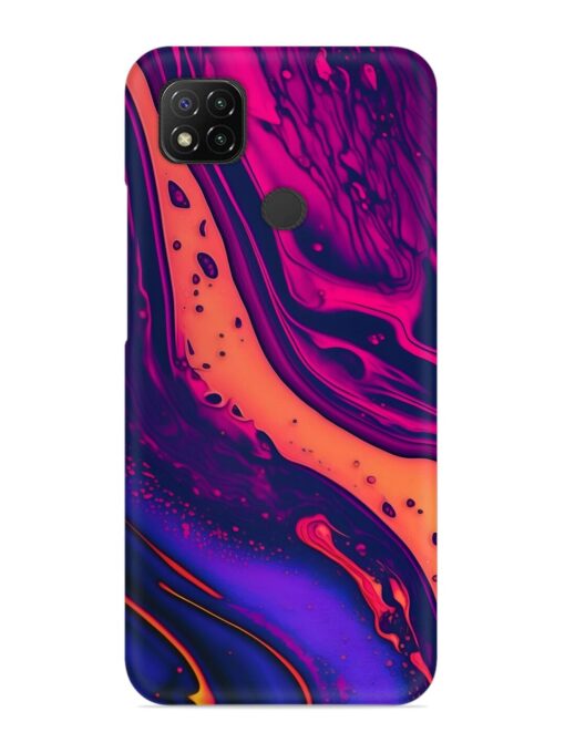 Fluid Blue Pink Art Snap Case for Xiaomi Redmi 9