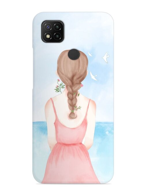 Watercolor Girl Vector Snap Case for Xiaomi Redmi 9 Zapvi