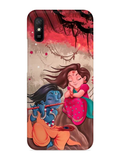 Radhe Krishna Water Art Snap Case for Xiaomi Redmi 9A Zapvi