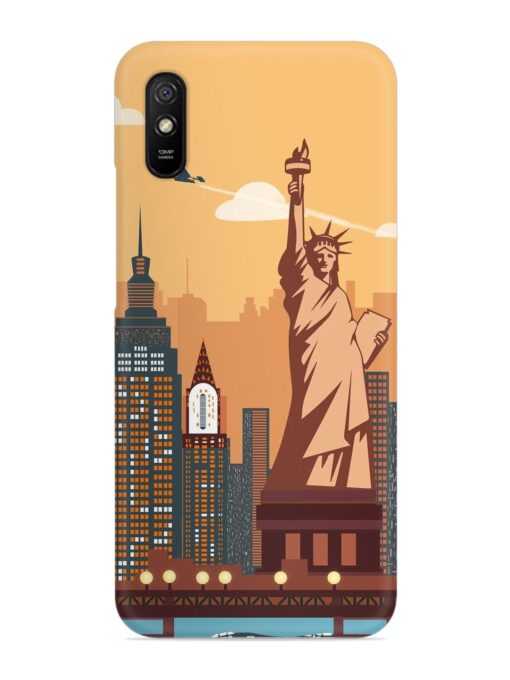 New York Statue Of Liberty Architectural Scenery Snap Case for Xiaomi Redmi 9A Zapvi