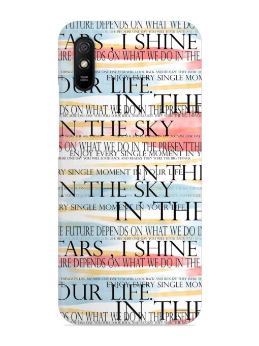 Seamless Slogans Pattern Snap Case for Xiaomi Redmi 9A