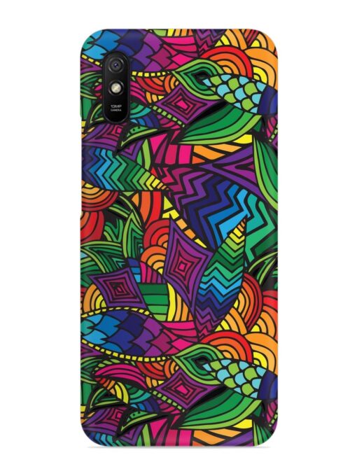 Abstract Multicolor Seamless Snap Case for Xiaomi Redmi 9A Zapvi