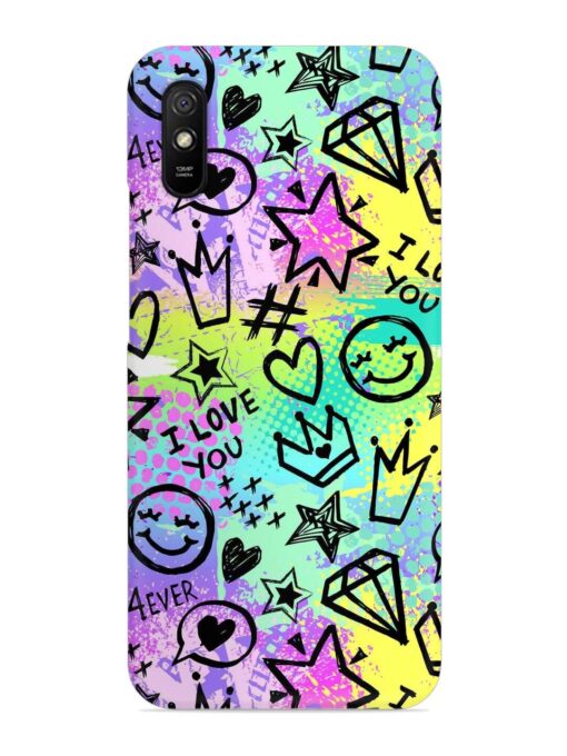 Bright Seamless Pattern Snap Case for Xiaomi Redmi 9A Zapvi