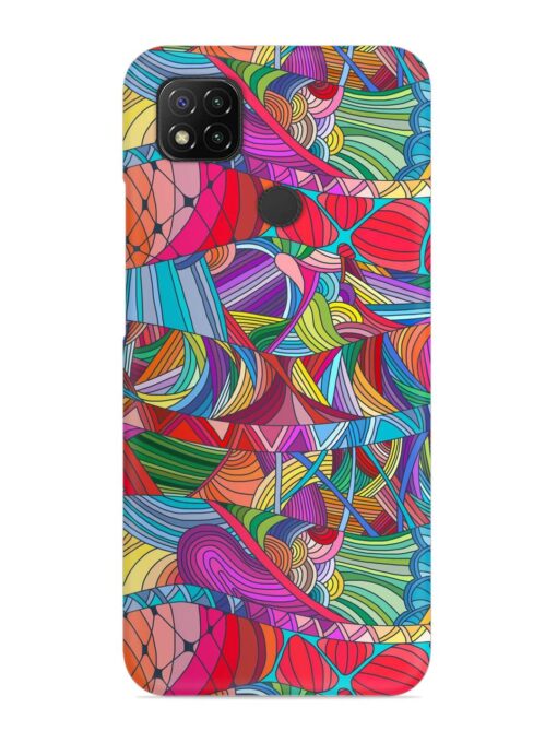 Seamless Patterns Hand Drawn Snap Case for Xiaomi Redmi 9 Activ Zapvi