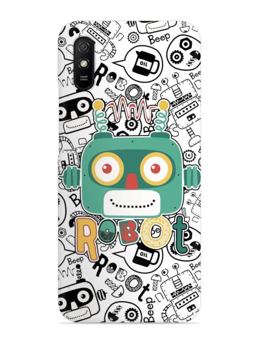 Robot Modern Seamless Pattern Snap Case for Xiaomi Redmi 9A Sport