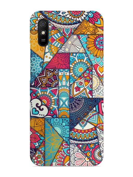 Patchwork Pattern Vintage Snap Case for Xiaomi Redmi 9I