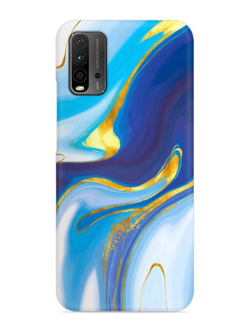 Watercolor Background With Golden Foil Snap Case for Xiaomi Redmi 9 Power