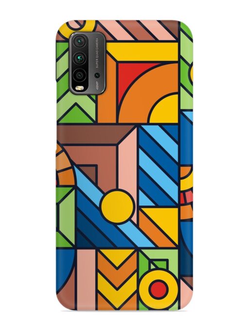 Colorful Geometric Snap Case for Xiaomi Redmi 9 Power Zapvi