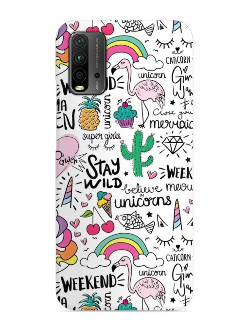 Unicorn Ice Cream Snap Case for Xiaomi Redmi 9 Power Zapvi