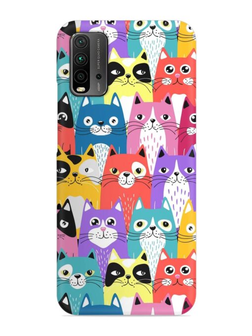 Funny Cartoon Cats Snap Case for Xiaomi Redmi 9 Power Zapvi