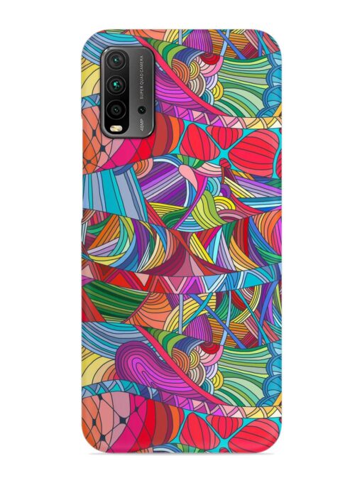 Seamless Patterns Hand Drawn Snap Case for Xiaomi Redmi 9 Power Zapvi