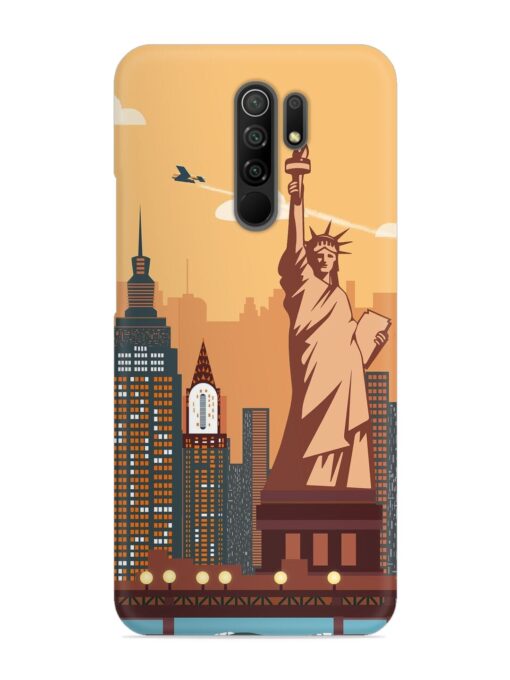 New York Statue Of Liberty Architectural Scenery Snap Case for Xiaomi Redmi 9 Prime Zapvi