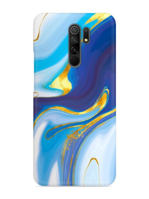 Watercolor Background With Golden Foil Snap Case for Xiaomi Redmi 9 Prime