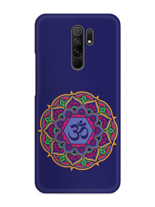 Om Mandala Art Blue Snap Case for Xiaomi Redmi 9 Prime Zapvi