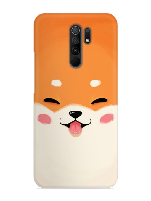 Cute Dog Face Vector Snap Case for Xiaomi Redmi 9 Prime Zapvi