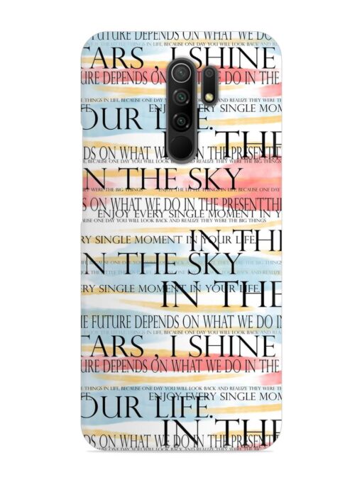 Seamless Slogans Pattern Snap Case for Xiaomi Redmi 9 Prime Zapvi