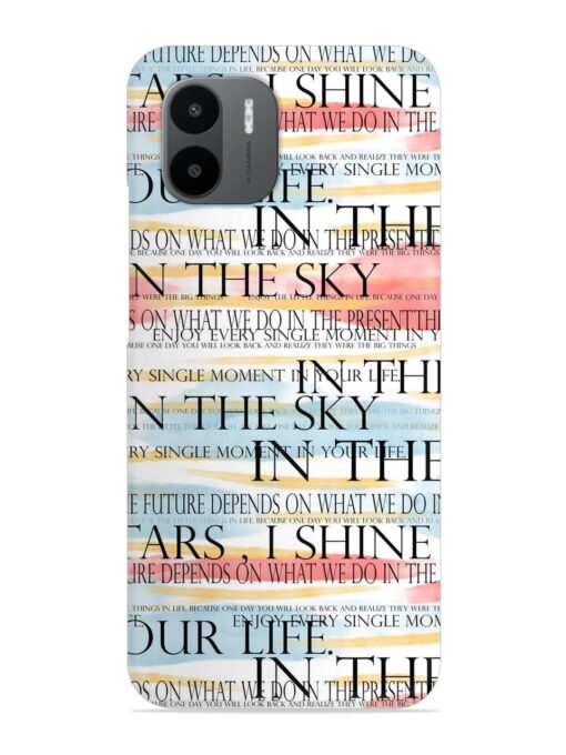 Seamless Slogans Pattern Snap Case for Xiaomi Redmi A1 (2022)