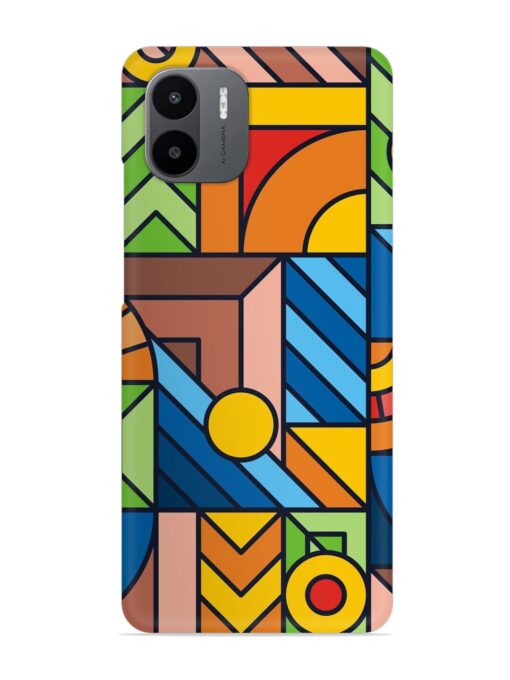 Colorful Geometric Snap Case for Xiaomi Redmi A2 Zapvi